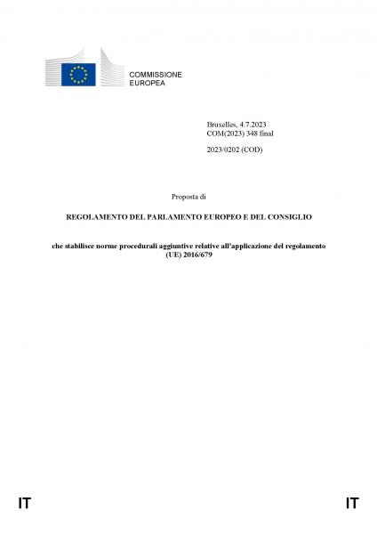 Regolamento generale europeo sulla protezione dei dati 679/2016