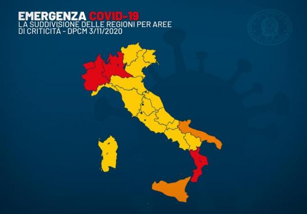 DPCM 3 novembre 2020 contenente ulteriori misure stringenti per contrastare la diffusione del nuovo coronavirus.