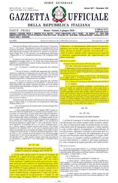 Responsabilità penale del datore di lavoro in caso di contagio da COVID 19 dei propri dipendenti: un emendamento al DL Liquidità, convertito dalla Legge 40/2020, la esclude.