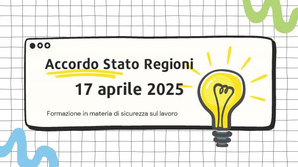 Nuovo Accordo Stato Regioni.