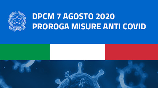 DPCM del 7 agosto 2020 misure precauzionali minime per contrastare e contenere il diffondersi del virus Covid-19.