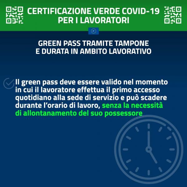 Scadenza del Green Pass durante l'orario di lavoro